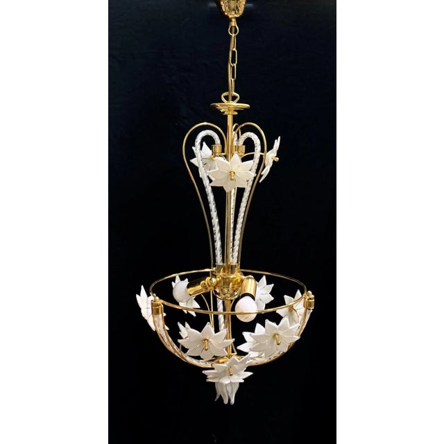 Metal Murano Glass La Murrina Chandelier La Murrina, 1980s For Sale - Image 7 of 7