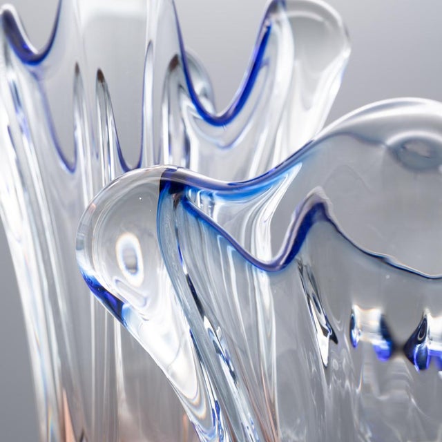Sculptural Sommerso Art Glass Vases by Josef Hospodka, 1960s, Set of 2 For Sale - Image 6 of 10