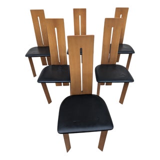 Chairs by Mario Marenco for Mobilgirgi, 1970s, Set of 6 For Sale