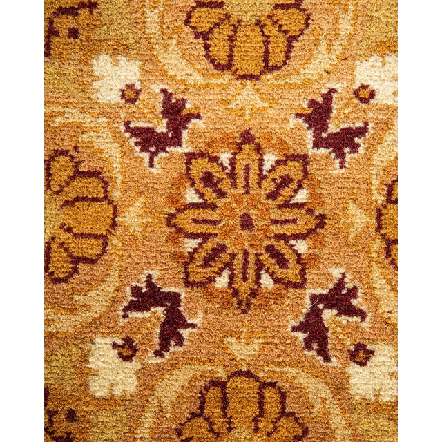 Traditional Mogul, One-of-a-Kind Hand-Knotted Area Rug - Yellow, 8' 1" x 10' 4" For Sale - Image 3 of 8