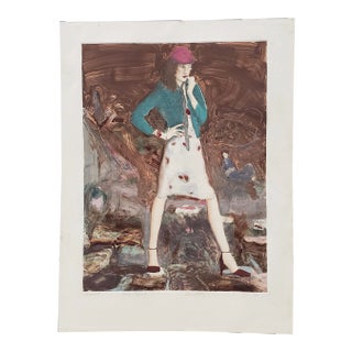 Don Dolan "Rosie Afraid" Monoprint C.1980 For Sale