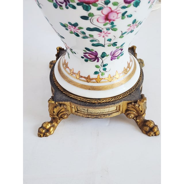 Pink Antique Chinese Famille Rose Table Lamp For Sale - Image 8 of 12