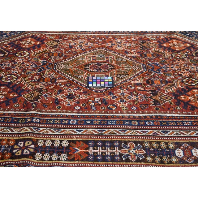 Antique Tribal Ghashghai Rug 5'5'' x 8'6'' For Sale - Image 11 of 11
