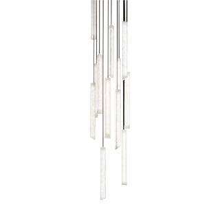Triangular Tube Pendant Lamps by United Alabaster, Set of 12 For Sale