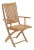 Niagara Teak Crown Folding Arm Chair For Sale