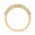Contemporary 14K Yellow Gold Plated .925 Sterling Silver 1/2 cttw Shared Prong Set Brilliant Round-Cut Diamond 11 Stone Band Ring (J-K Color,SI2-I1 Clarity) Size 8 For Sale - Image 3 of 6
