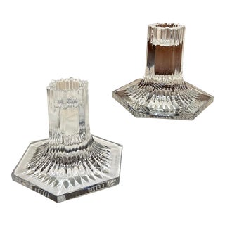 Tiffany & Co. Vintage Louis Comfort Crystal Candlesticks 1992 Germany- a Pair For Sale