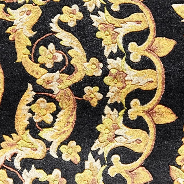 Black Versace Collection Rug, 1980s For Sale - Image 8 of 18