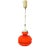 Vintage Orange Glass Pendant, 1960s For Sale