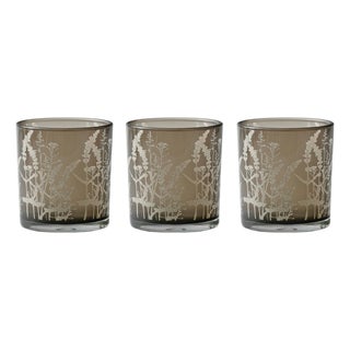 Wildflower Glass Candle Holder (Set of 3) For Sale