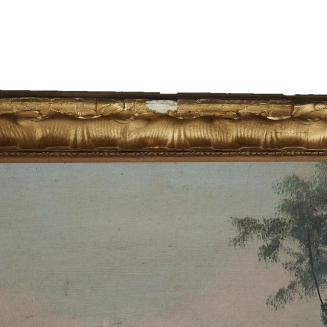 Antique Oil on Board Painting, Landscape with Mill & Water Wheel, Framed, C1900 For Sale - Image 10 of 12