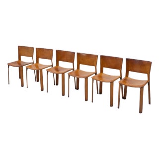 S44 Dining Chairs by Giancarlo Vegni & Gianfranco Gualtierotti for Fasem, Italy, 1980s, Set of 6 For Sale