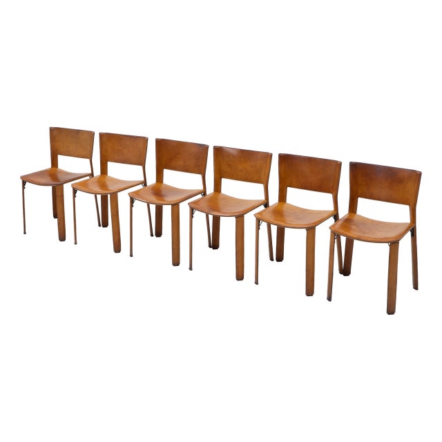 S44 Dining Chairs by Giancarlo Vegni & Gianfranco Gualtierotti for Fasem, Italy, 1980s, Set of 6 For Sale