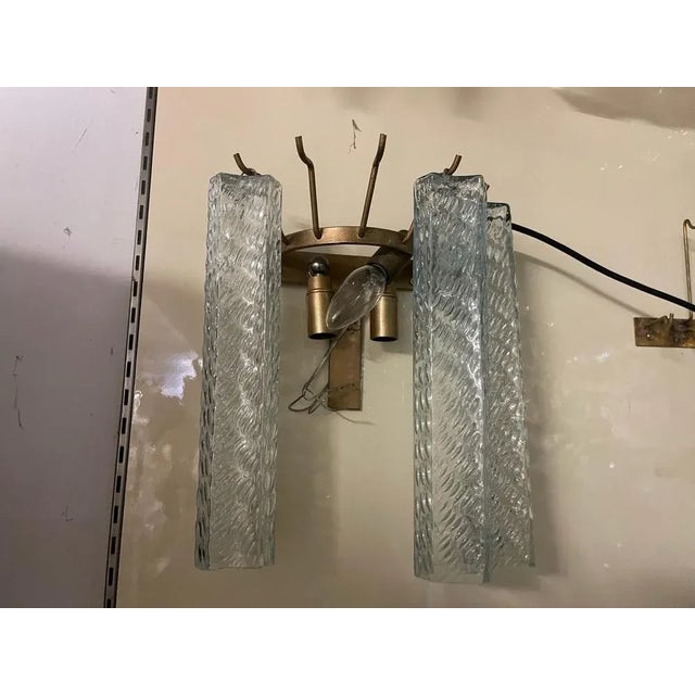 1980s Murano Glass Tube Sconces, 1980s, Set of 2 For Sale - Image 5 of 11