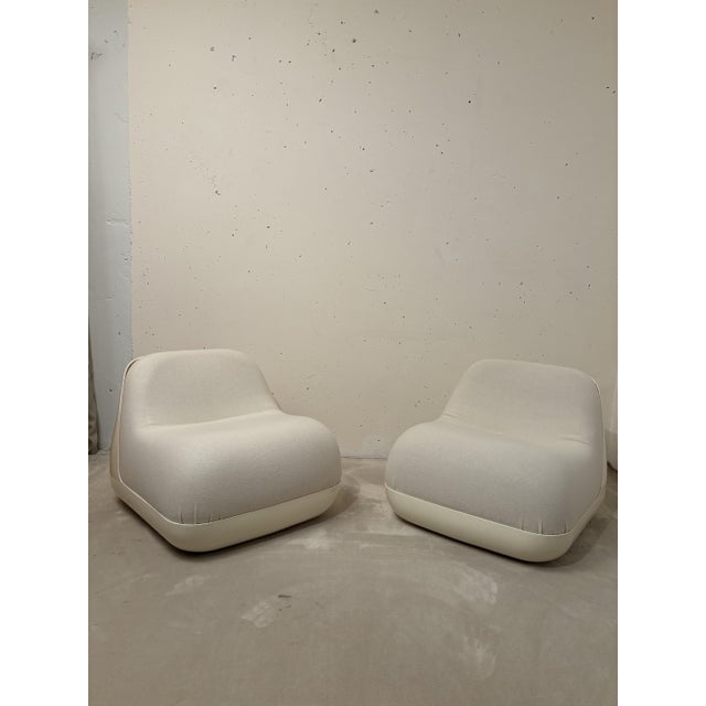 Textile Vintage Jumbo Lounge Chairs by Lberto Rosselli for Saporiti, 1970, Set of 2 For Sale - Image 7 of 8