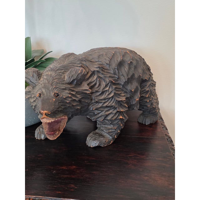 A rare and most impressive 1960s Japanese Ainu bear sculpture. Artist signed and dated. Indigenous Ainu Peoples, probably...