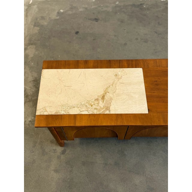 1960s Arched Walnut Credenza For Sale - Image 11 of 18