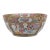 19th Century Chinese Export Rose Medallion Punch Bowl For Sale