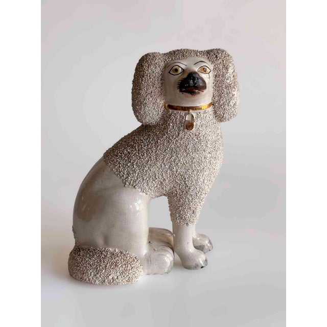 Ceramic Vintage Staffordshire Style Dogs For Sale - Image 7 of 11