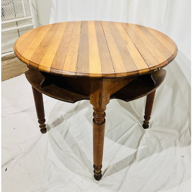 Antique Handcrafted Wood Game Table For Sale - Image 12 of 12