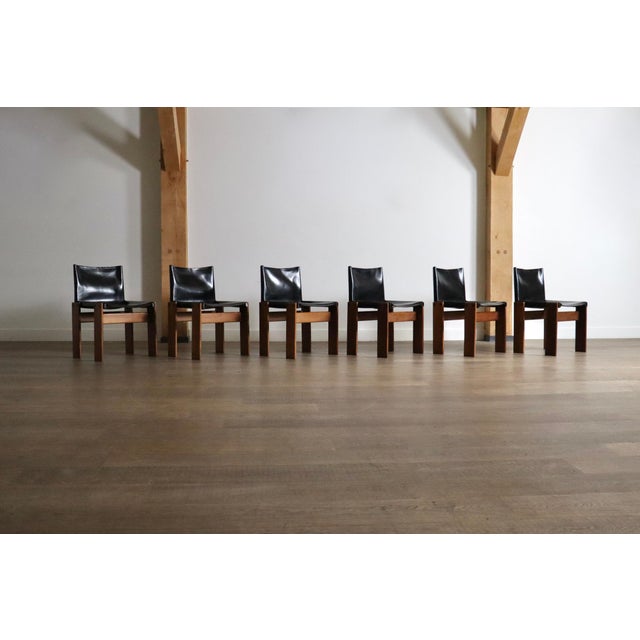 1970s Monk Dining Chairs by Afra and Tobia Scarpa for Molteni, Italy, 1974, Set of 6 For Sale - Image 5 of 10