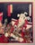 Japanese Original 19th Century Toyohara Kunichika Japanese Woodblock Print Triptych Framed For Sale - Image 3 of 8