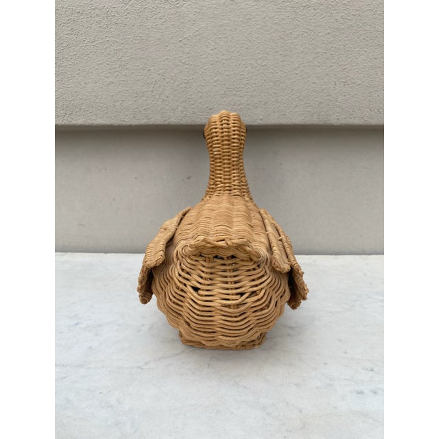 1950s French Mid-Century Wicker Duck For Sale - Image 5 of 7