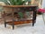 Traditional Blackened Stain and Walnut Demi-Lune Console Table by Woodbridge Furniture For Sale - Image 3 of 12