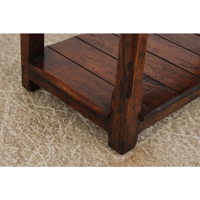 English Country Style Oak 5 Drawer 2 Tier Server For Sale - Image 12 of 16