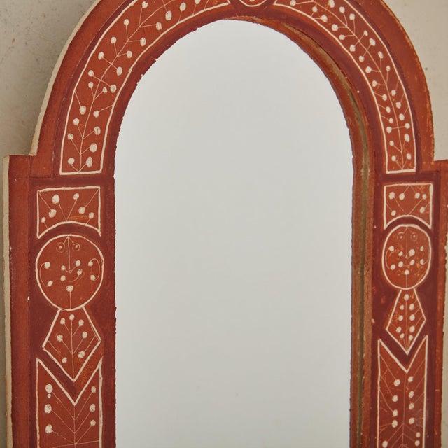 French Ceramic Wall Mirror by Roger Capron, 1950s For Sale In Chicago - Image 6 of 11