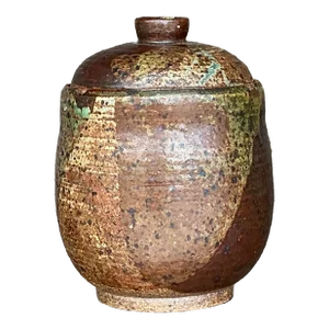 Vintage Boho Original Studio Pottery Lidded Vase