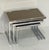 Metal Set of Belgo Chrom Stacking or Nesting Tables of Chrome and Brass From Belgium For Sale - Image 7 of 12