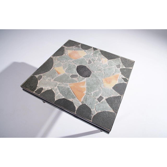 Brutalist Slate Coffee Table, 1970s For Sale - Image 4 of 6