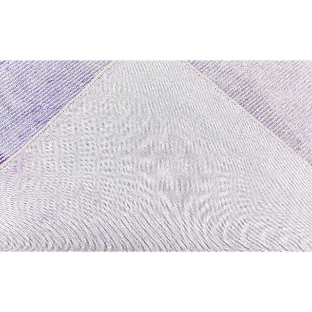 Lavender High-Quality Contemporary Valeno Grid Rug by Doris Leslie Blau For Sale - Image 8 of 8