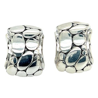 1990s Pair of John Hardy Estate Men Cufflinks Sterling Silver For Sale