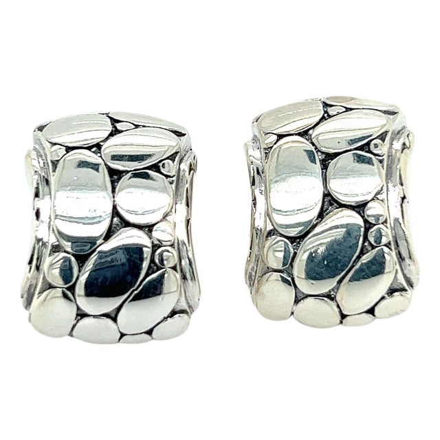 1990s Pair of John Hardy Estate Men Cufflinks Sterling Silver For Sale