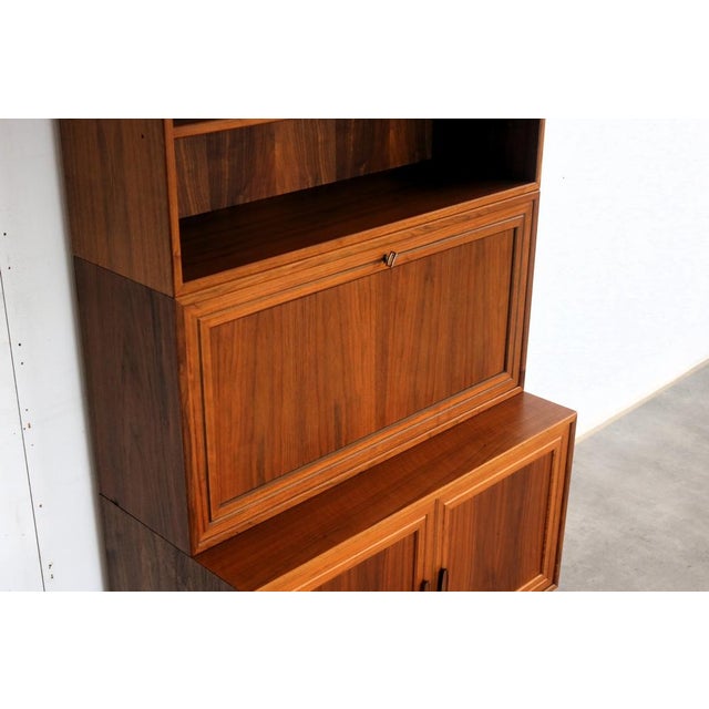 Vintage Modular Wall Cabinet in Glass and Teak, 1960s For Sale - Image 12 of 18