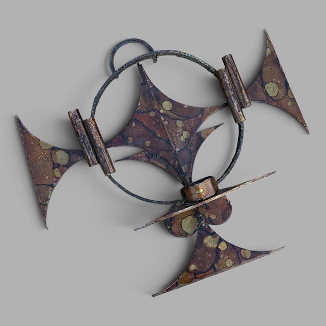 Danish Brutalist Wall Sculpture and Candleholder by Henrik Horst, 1970s For Sale - Image 6 of 9