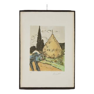 Ardengo Soffici, Landscape Composition, 1960s, Lithograph, Framed For Sale