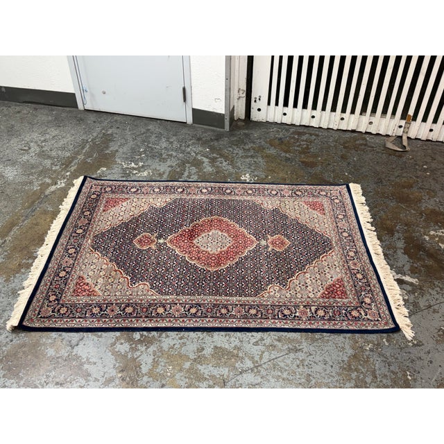 Design Plus Gallery presents a 4ft x 6ft Persian Area Rug of Wool & SIlk. The style of the rug goes towards Persian design...