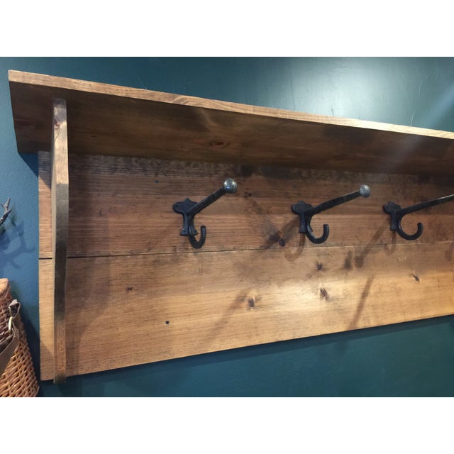 Rustic Industrial Wall Shelf Coat Hat Rack Chairish