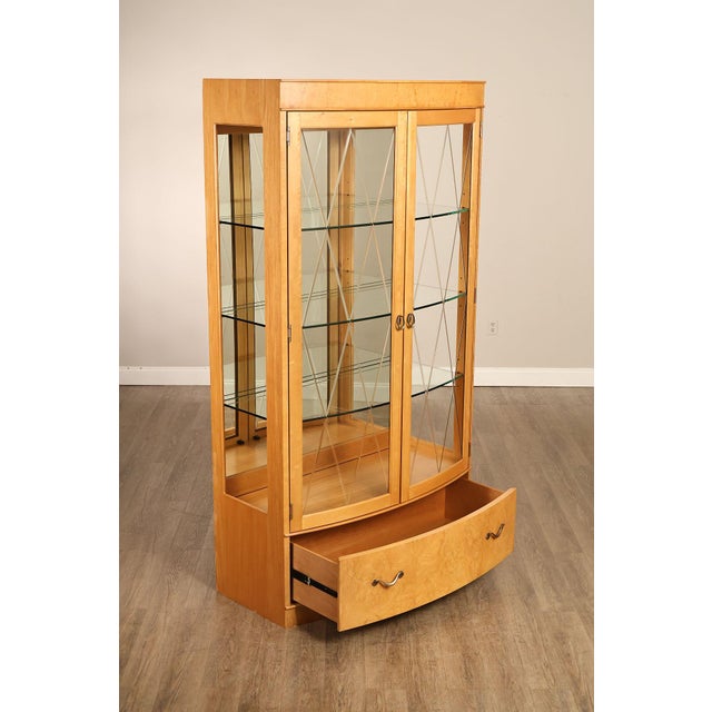 Thomasville Bogart Collection Bow Front Curio Display Cabinet For Sale In Philadelphia - Image 6 of 18