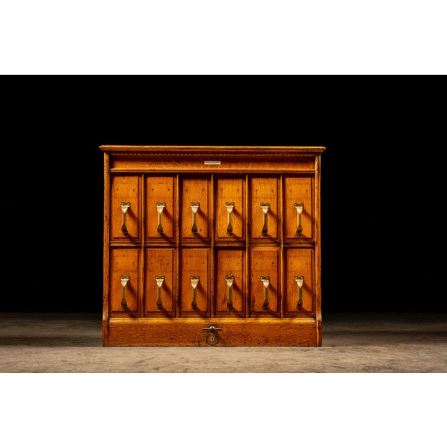 Traditional Early 20th Century Y & E Oak Document Filing Cabinet For Sale - Image 3 of 13