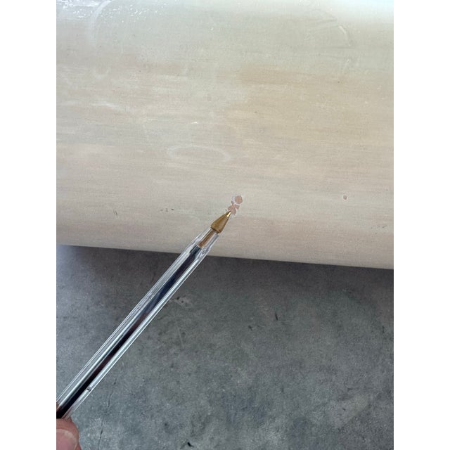 Large Karl Springer–Style Bullnose Lacquer Floating Coffee Table With Chrome Base For Sale - Image 11 of 12