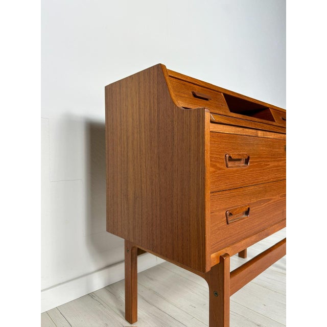 Brown Vintage Danish Teak Secretaire by Arne Wahl Iversen for Vinde Møbelfabrik, 1960s For Sale - Image 8 of 13