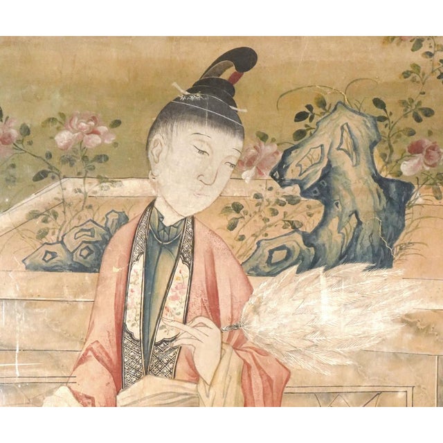 Wood Pair of Chinese Export Wallpaper Panels For Sale - Image 7 of 15