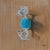 Candied Azure by Robin Hextrum | Oil On Linen Panel Still Life of a Blue Candy Wrapper For Sale