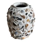 Rare Large 12" "Sea Ephemera" Shell Mosaic Vessel/Memory Jar by Memor (Maxine Midtbo) For Sale