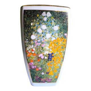 20th Century Goebel Porcelain Vase - Gustav Klimt Blumenmotive Limited Edition For Sale