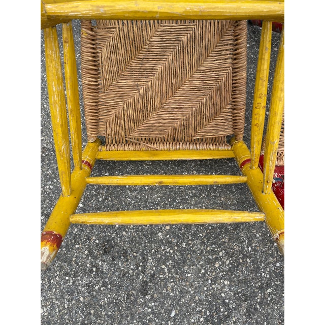 1940s Vintage Folk Art Hand Painted Dining Chairs - a Pair For Sale - Image 10 of 12